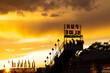 © Julien McRoberts - Albuquerque, New Mexico, United States. State Fair, amusement park rides at sunset.