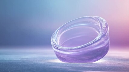 Aufkleber - Abstract Crystal Orb: A captivating, semi-transparent crystal orb sits in a soft gradient backdrop, exuding an aura of tranquility and futuristic design. Embodying the essence of elegant modernity.