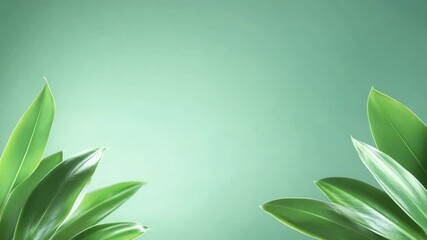 Aufkleber - Fresh Green Leaves: Simple and elegant image. fresh green leaves provide a touch of natural elegance. it's a celebration of freshness, perfect for conveying a sense of peace and rejuvenation.