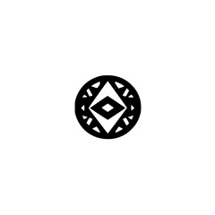 Poster - digital logo icon vector for crypto financial platform and virtual branding