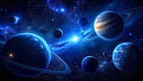 Outspace galaxy view or planet in space
