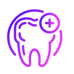 Poster - Dental Care Plus Icon Gradient Design for Health and Hygiene