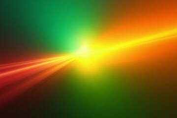 Aufkleber -  Abstract Light Streak Motion Effect, Green Orange Red, Technology Or Energy Concept 