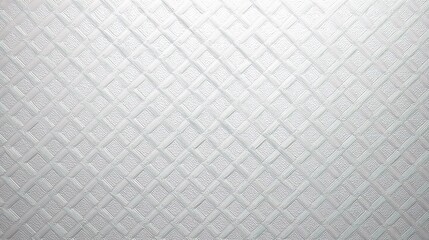 Poster - Faint Grey Diamond Grid Pattern on White Surface Background Textures