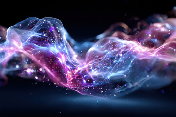 Poster - Bright waves of color swirl and blend together, creating a captivating display of light and texture