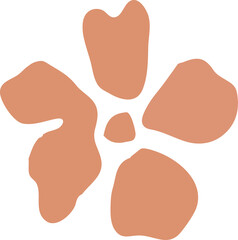 Poster - Abstract flower is being shown in vector with peach petals, central core on transparent background