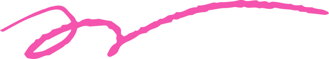 Poster - Abstract flat design showing pink brushstroke looping and sweeping across transparent background