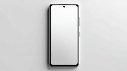 Poster - Modern smartphone with blank screen on white background, perfect for mockups and designs