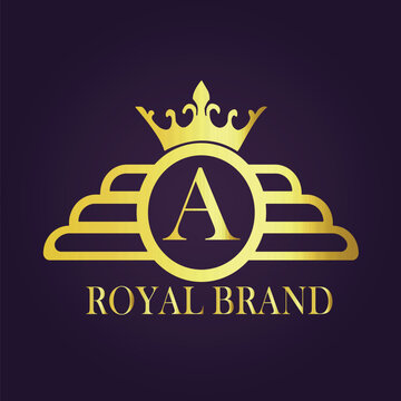 Letter  luxury gold logo concept