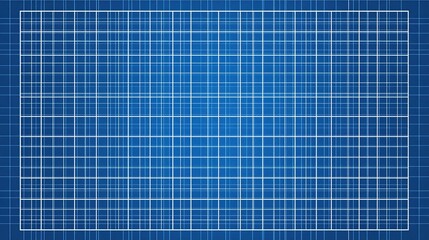 Poster - Crisp Blueprint Background on Digital Paper with Grid Design