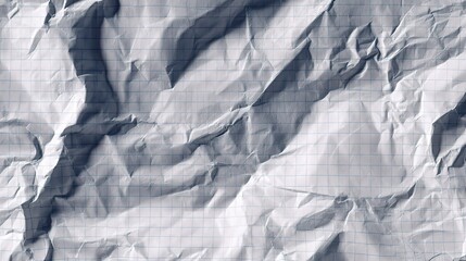 Poster - Detailed Texture of Crumpled Graph Paper Background for Design Use