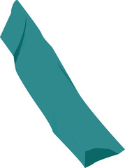 Poster - Abstract elongated teal low-poly prism is floating centrally against transparent background