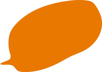 Poster - Abstract orange blob shape is floating on transparent background, flat design, copy space