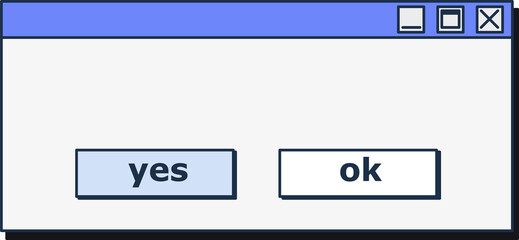 Poster - Flat UI window is showing transparent background with blue titlebar controls yes and ok buttons