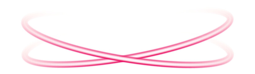 Poster - Abstract pink swirling ribbon is forming intersecting loops in flat design, transparent background