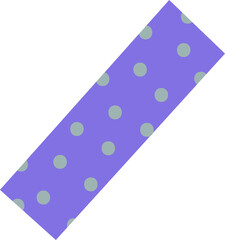 Poster - Abstract band is slanting in flat style on transparent backdrop featuring purple with green dots