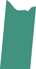 Poster - Flat design abstract green polygon is tilting on transparent background, wavy top, copy space