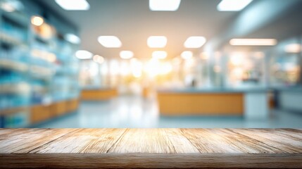 Poster - Abstract Blurred Interior View of a Modern Hospital Clinic Space
