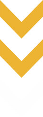 Aufkleber - Flat design is showing four stacked downward chevrons in gold-and-white with transparent background