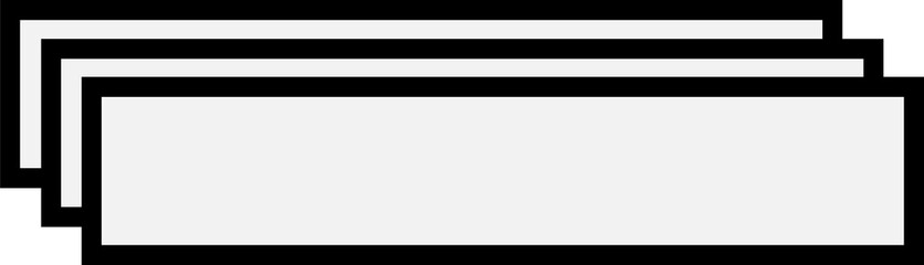 Poster - Flat design graphic is showing three overlapping blank horizontal panels on transparent background