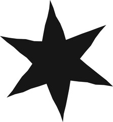 Poster - Abstract spiky star shape is showing on flat design transparent canvas, featuring curved edges