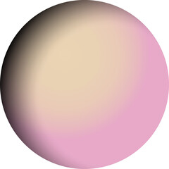Poster - Softly shading pastel gradient sphere floating on transparent backdrop in 3D render, copy space
