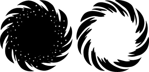 Poster - Abstract portal design with spiral swirl and star elements for creative use
