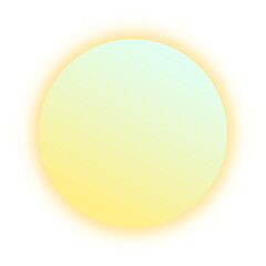 Poster - Flat design glowing gradient is radiating yellow halo around pale green core on transparent canvas