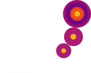 Poster - Abstract concentric circles are floating on transparent canvas in flat design featuring curved arc