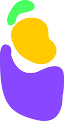 Poster - Abstract amorphous blobs are floating in transparent flat design, showing bold organic forms