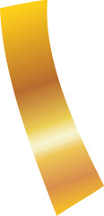 Poster - Golden ribbon is floating in gradient illustration with metallic twist, transparent background