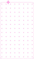 Poster - Flat teal panel is showing grid on transparent background with pink dot connectors, sparkle icon