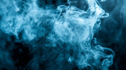 Poster - Captivating close-up of a smoke ring dissipating in the air, with intricate details showcasing the dynamics of vapor in motion