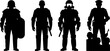 © Kiss - Police Officers Silhouettes Riot Control Crowd Security
