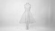 © Stanislau - Elegant dress design sketch showcasing detailed measurements and garment features