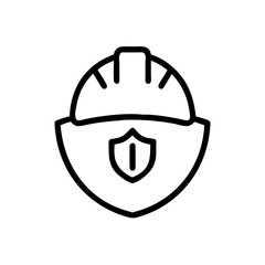 Poster - A symbolic graphic showing a hardhat with a shield emblem displayed prominently in the foreground design