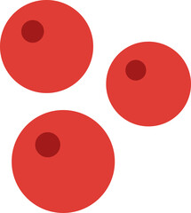 Poster - Abstract red circle set is showing in flat style on transparent background with dark red circles