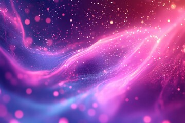 Fototapete - Vibrant abstract background with floating particles creating a mesmerizing visual experience, Vibrant abstract background with floating particles and dreamy gradient