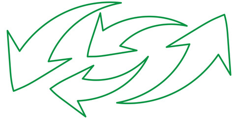 Poster - Curve arrow symbol. Curved hand drawn arrow isolated background. 