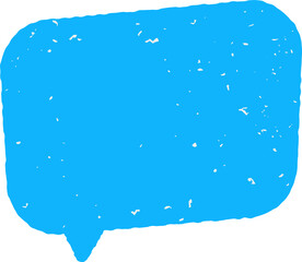 Poster - Stylized speech bubble is floating on transparent background, featuring bright blue speckled bubble