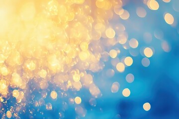 Poster - Bright shimmer of sunrise over the sea creating an abstract motion effect with glittering water reflections, Abstract motion of the sunrise sea, shimmering water defocused background, bokeh effect