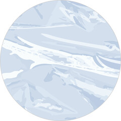 Poster - Abstract orb is floating in flat design on transparent background, blue marble swirls