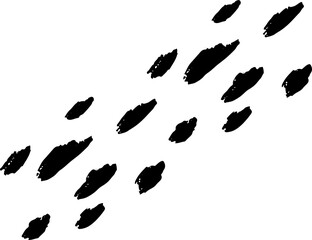 Poster - Black brush strokes are spreading diagonally across transparent background in flat design
