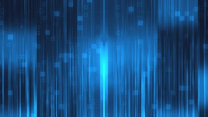 Fototapete - Blue abstraction with vertical lines. Computer generated 3d render