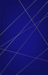 Wall Mural - Gold pattern lines effect with dark blue background