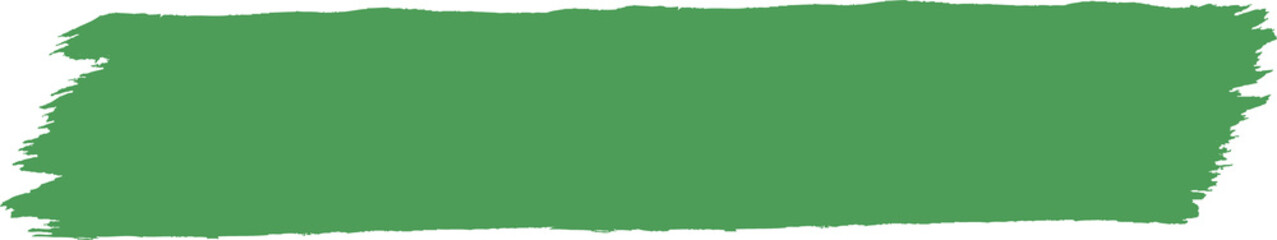 Poster - Flat design abstract green brush stroke is appearing on transparent background with rough edges