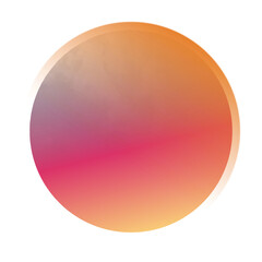 Poster - Abstract flat gradient circle is displaying orange rim and textured surface, transparent background
