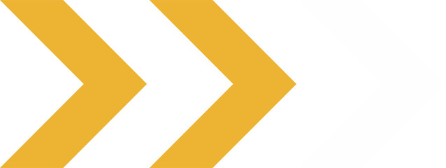 Fototapete - Stylized chevrons are pointing right in flat design on transparent background, copy space