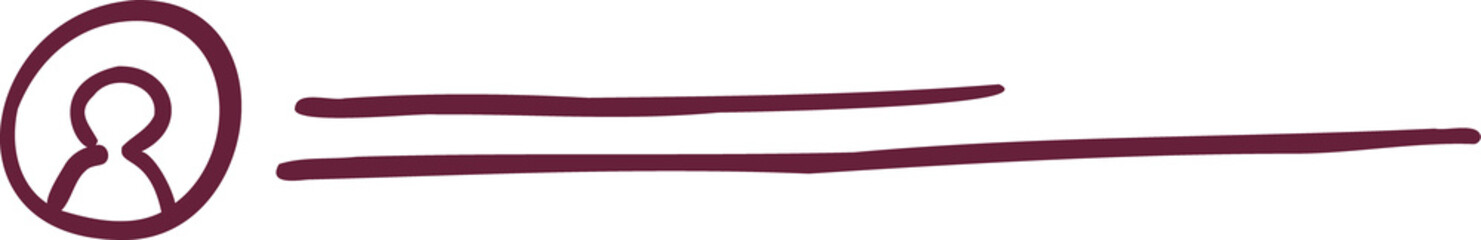 Poster - Vector maroon profile placeholder is showing avatar icon and three bars on transparent background