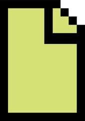 Fototapete - Stylized document icon is appearing with folded corner on transparent background in vector style